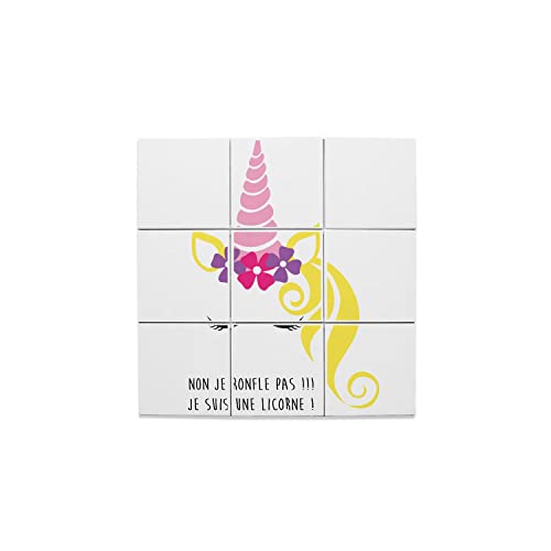 Carreaux céramique licorne pour masquer les imperfections murales avec humour