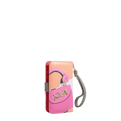 Nicole Lee Bifold Wallet Phone Case, Vegan Leather, Adjustable Phone Holder, Detachable Wristlet Strap (Violet Blossom)4