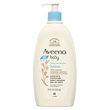 Aveeno Baby Daily Moisture Moisturizing Lotion for Delicate Skin with Natural Colloidal Oatmeal & Dimethicone, Hypoallergenic, Fragrance-, Phthalate- & Paraben-Free, 18 fl. oz (Package may vary)