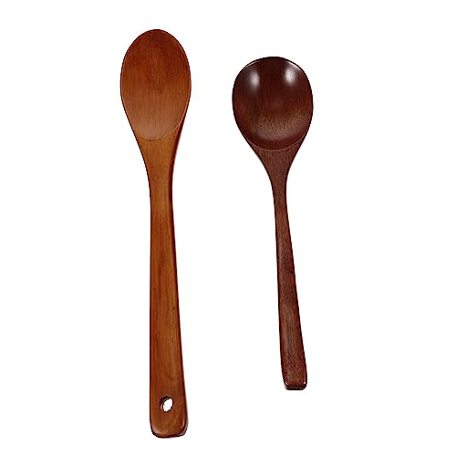HOLIDYOYO 2pcs Salad Serving Spoon Handle Soup Salad Spoons for Cooking and Serving Ergonomic Design Kitchen Utensils for Home Use