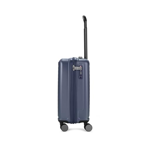 Image of Skybags Plastic Trunk Cabin Trolley Bag, 55cm | Small Hardsided Luggage with Smooth 8 Spinner Wheel & TSA Lock | Suitcase for Travel | 5-Year International Warranty (Navy)