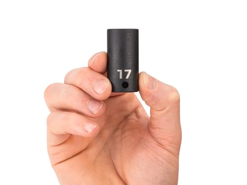 Image of TEKTON 3 /8 Inch Drive x 17 mm Semi-Deep 6-Point Impact Socket | SID14117