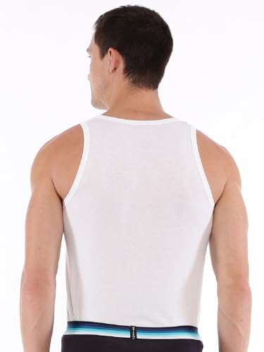 Image of Unibro solid cotton white pack of 2 vest for men