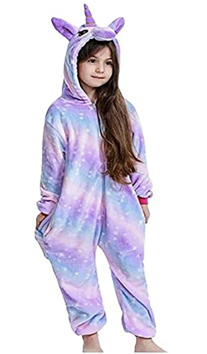 Ovender Disfraz para Adultos Kigurumi Pijamas Animal Kostuem Halloween Carnaval Show Fiesta Navidad Cosplay Jumpsuit Kostume Onesie Unisex Invierno Mujeres Hombres Pony Unicornio Púrpura, M Cover