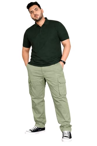 Image of INKKR Men Plus Size Cargo Pants || Plus Cargo Pants Cotton || 2XL-6XL