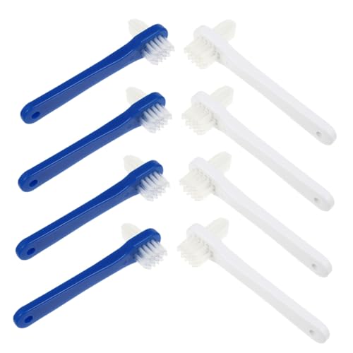 VALICLUD 8 piezas Cepillo de Doble Cabeza para Dentaduras Postizas Herramienta Portátil de Limpieza para Cuidado Dental Compacto y Práctico para Viajes