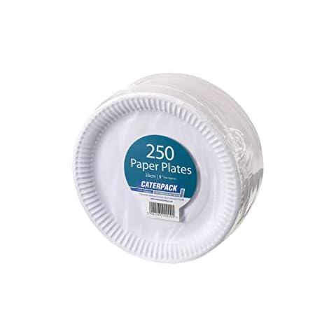 Caterpack by Robinson Young Plates, 23cm White, pack of 250, disposable, for hot/cold food, ideal for party/picnic/BBQ/Wedding Cover