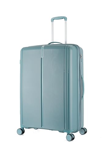 METZELDER Valise Rigide Victoria Coque Incassable 100% Polypropylène, Serrure TSA, avec Souflet Extension Garantie 2 Ans (Vert Pastel (Green), L (Large) -...