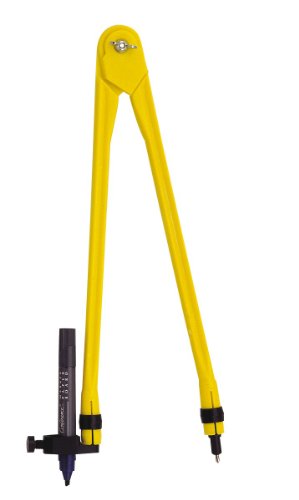 JPC Compas plastique 35 cm pour tableau avec adaptateur Jaune