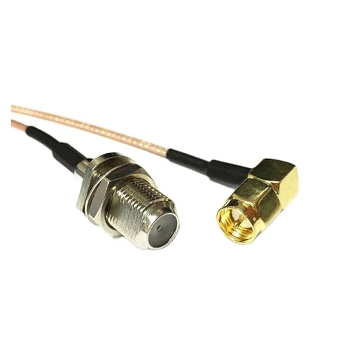 Adaptador de cable macho de 90 grados a hembra tipo F RG178 de 100 cm para antena