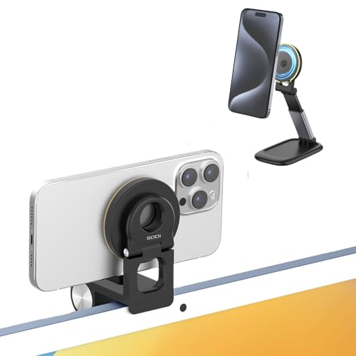 SODI Continuity Camera Mount for iMac and MacBook, Magnetic Phone Stand for Desk