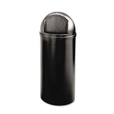 Marshal Classic Container- Round- Polyethylene- 25 gal- Black