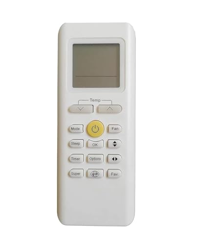 Image of Compatible for Carrier Ac Remote RG70A /BGEF Split and Window Air Conditioner of 1 1.5 2 Ton 3 Star 5 Star Super /Light On Off /Fav Button, Please Match Your oldRemote Exact Be Same Button