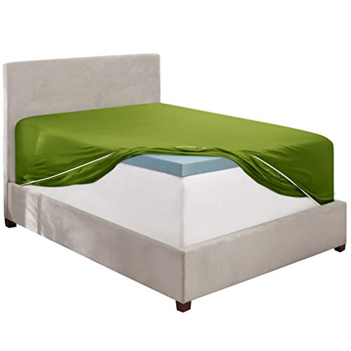 Image of Clara Clark Premier 1800 Deep Pocket Fitted Sheet, Fits up to 16 inch depth - Double Brushed Microfiber.