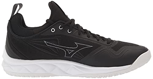 Mizuno 2 Wave Luminous Women\'s Volleyball Shoe 9 (0900), Black/White, 9