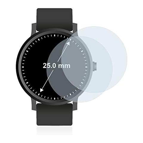 BROTECT 2X Entspiegelungs-Schutzfolie kompatibel mit Armbanduhren (Kreisrund, ø: 25 mm) Matte Displayschutz-Folie, Anti-Reflex, Anti-Fingerprint Cover