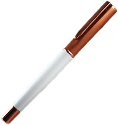 White Rose Gold Luxury Metal Ballpoint Novelty Pen, GIFT Wrapped, Elegant Design and Feel (white rose gold with cap)