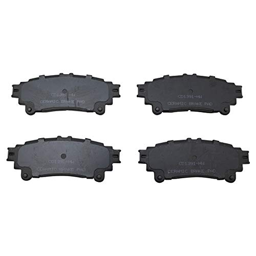 Image of TRQ Rear Brake Pad and Rotor Set Ceramic Coated Rotors Compatible with 2014 Lexus IS250