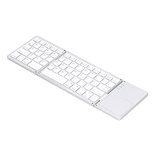 Seacanl Portable Keyboard, Folding Keyboard Compact Keyboard for Phone for Tablet(silver white)