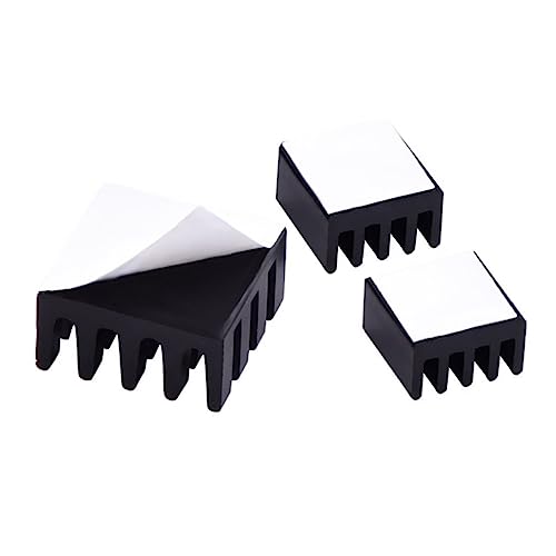CAXUSD Aluminum Heatsink Cooler Set 8pcs Black Heat Sinks 2 3 Boards Cooling Board Adhesive Tape