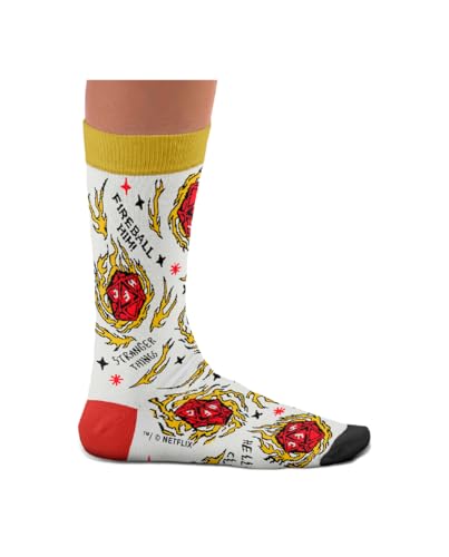 Sock Affairs Heel Tread Stranger Things Socken Unisex D20 Upside Down Demogorgon Hellifire Club Athletic- Lustige Coole Socken Baumwolle Geschenkidee 2 Größen 3640 und 4146