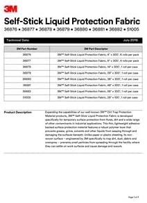 3M 36881 Self-Stick Liquid Protection Fabric - 48" x 300'