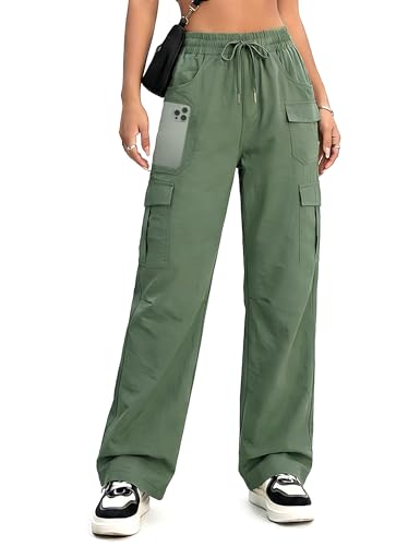 Image of Women's Cargo Pants 28 inch /30 inch Lightweight Quick Dry Casual Travel Pant Streetwear for Work Hiking Outdoor with 8 Pockets