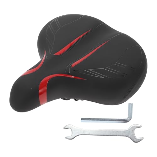 Selle de vélo de route rouge idéale pour vos trajets quotidiens et sorties sous la pluie