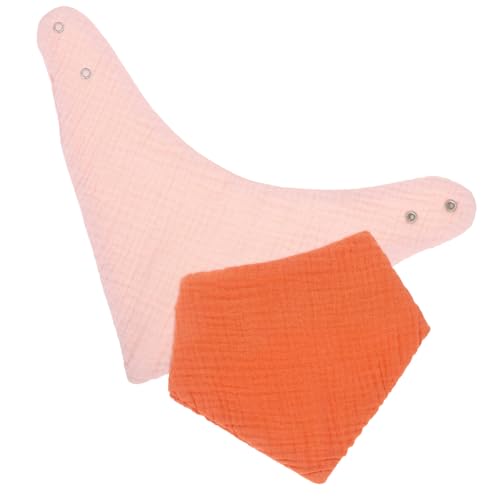 Toyvian 2 Piezas bufanda triangular a cuadros destete fiesta de bienvenida bebé Babero para bebé Baberos ajustables babero de bebé para la alimentación baberos triangulares algodón