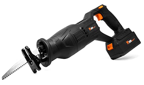 Image of WEN Cordless Reciprocating Saw, Brushless with 20V Max 4.0 Ah Lithium-Ion Battery and Charger (20630)