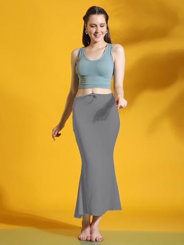 Image of Amazon Brand - Anarva Women Cotton Blended Saree Shapewear Regular Petticoat Skirt For Saree