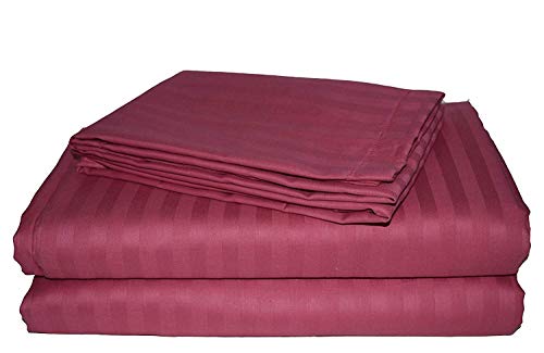 Image of Luxury Bed Sheet Set Hotel Quality Premium Cotton 600 TC (Thulian Pink, King)