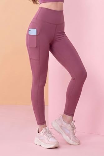Image of KP Trendz Women's High Waist Gym Leggings with Side Pocket | Tummy Control Yoga Pants for Women | Stretchable Workout Tights for Running, Fitness, Gym & Activewear