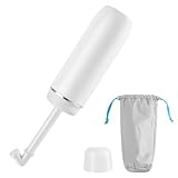 Umimile 手動式 携帯おしり洗浄器 400ml 大容量 & 14穴ノズル 充電不要・水圧調整自在・防漏設計・防水収納袋付き