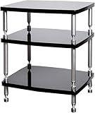 Étagère de divertissement multicouche : ce support stéréo robuste est parfait pour organiser votre équipement audiovisuel, accessoires TV, barre de son, woofer, lecteur DVD et console de jeux. L'étagère supérieure prend en charge certains téléviseurs à écran plat LCD/LED, offrant une solution élégante et fonctionnelle pour votre espace de vie. Profitez d'une installation sans encombrement avec cette étagère polyvalente conçue pour les systèmes de divertissement modernes.