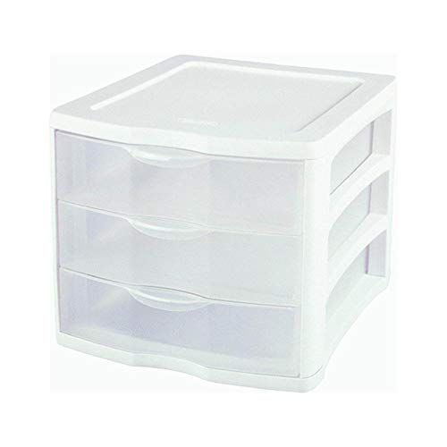 Sterilite Ultra 3 Drawer Storage Cart Black BrickSeek