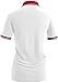 CLOVERY Women's Casual 2-Button Short Sleeve Polo Shirts White Medium