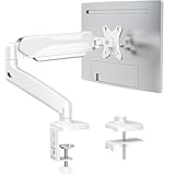 MOUNTUP PCモニターアーム ディスプレイアーム 13～32インチ対応 ガススプリング式 耐荷重2～8kg 液晶モニタースタンド クランプ式 グロメット式 VESA対応 75x75mm 100×100mm (ホワイト)