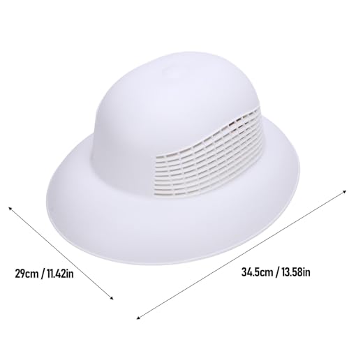 1PCS Beekeeping Hard Hat, Protective Beekeeping Cap Vented Beekeeper Helmet with Wide Brim for Men Women, White,13.58x11.42in