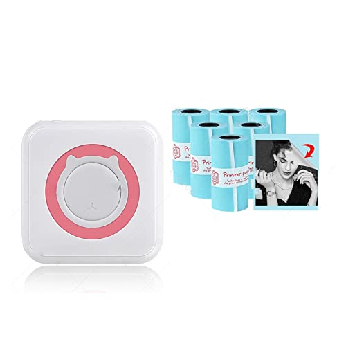 Image of Mini Portable Thermal Printer Paper Rolls 57mm Pocket Printing Wireless Connect Printers Add 3Sticker(PK add 3Sticker)