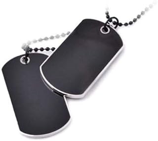 Armys Necklace Black and Silver for Men