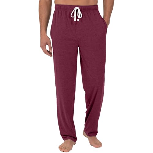 Mens Pajama Pants Soft Comfy Drawstring Waist Sleep Lounge Pants with Pockets Loose Cotton Pajama Bottoms Sleepwear