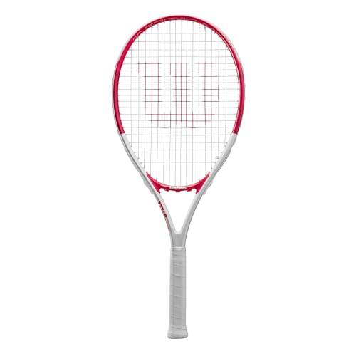 Wilson WR148110U2 - Raqueta de Tenis de Estilo Duro (ensartada), Color Rosa x Blanco