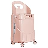 MRPLUM Ride On Luggage with Seat&Seat Belt,Hard Shell Lightweight Rolling Spinner Wheels Travel Luggage with TSA Lock,20 inch,Pink