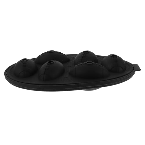 Molde para Hielo de Silicona Negro en Forma de Rugby miniatura 1