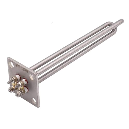 Elemento Calefactor Tubular Eléctrico Industrial De Acero Inoxidable 304 Con Brida Cuadrada, 36 V, 1200 W, 48 V, 1500 W, 24 V, 600 W(48v 1500w L240mm)