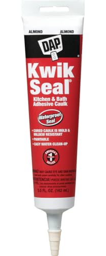 Image of DAP 18013 6 Pack 5.5 oz. Kwik Seal Kitchen and Bath Adhesive Caulk, Almond