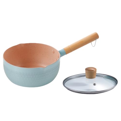 TZZT片手鍋 アルミ合金片手鍋 18cm 20cm 22cm ガラス蓋付 耐久性高いソース麦飯石 焦げ付かないフライパン 味噌汁 鍋 お手入れ簡単 オール熱源対 応 ミルク焦げ付かないキッチン用品 家庭用鍋 一人鍋 煮物 揚げ物 ノンスティック加工の家庭