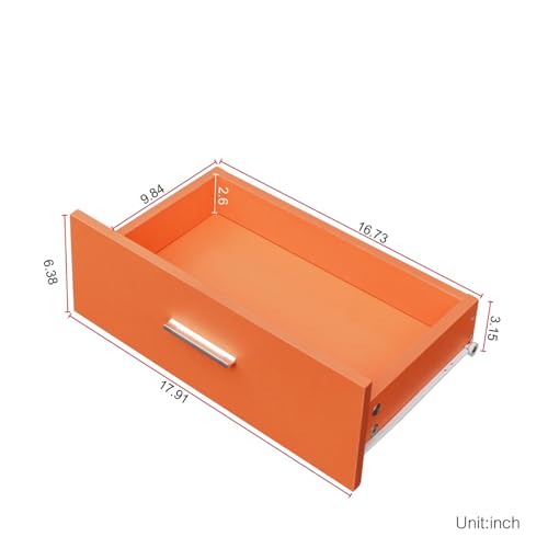 Modern 66.93" Tall Multi-Layer Hair Styling Storage Cabinet, Salon Spa Station with Appliance Holders and Lockable Drawer, Ideal for Salons, Barber Shops, and Home Use, Orange - Image 6