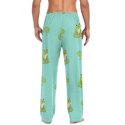 Men's Sleepwear Cute Frog Blue Pajama Pants for Men 23039532